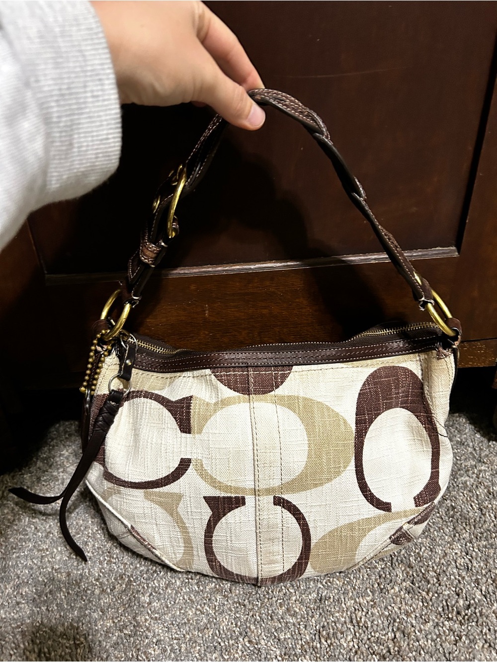 Vintage Signature C Tonal Hobo shoulder bag from the mid-2000s.